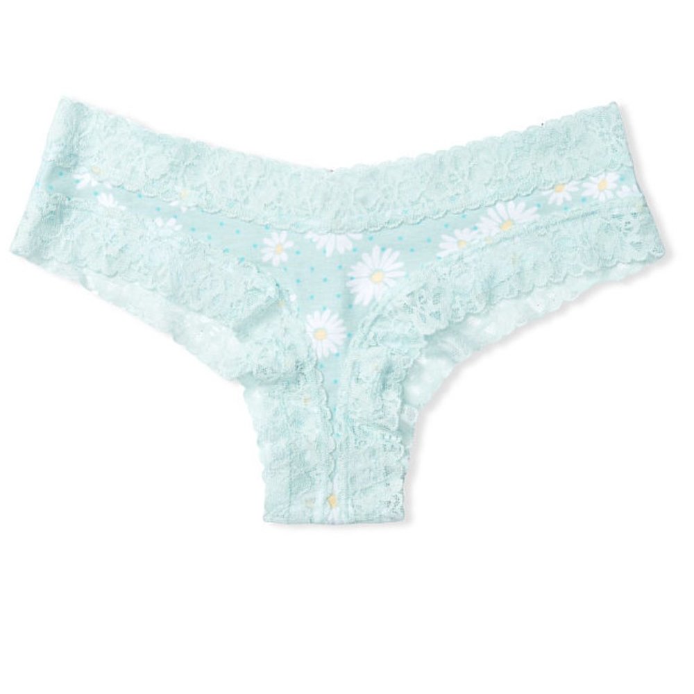 VS Cheeky Aqua Daisy Dot Lace NWT Victoria’s Secret NWT - Picture 10 of 15
